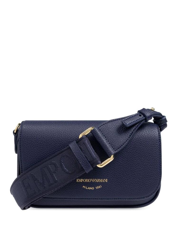 Emporio Armani logo-stamp crossbody bag - Blue Cover