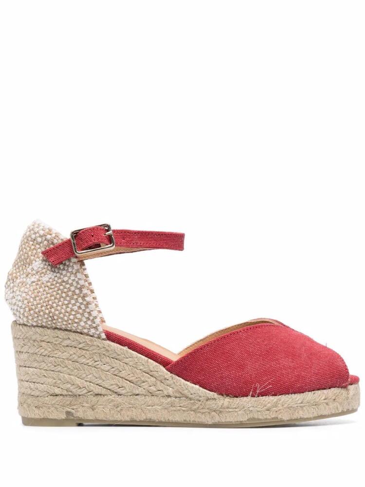 Castañer Carol canvas wedge espadrilles - Red Cover