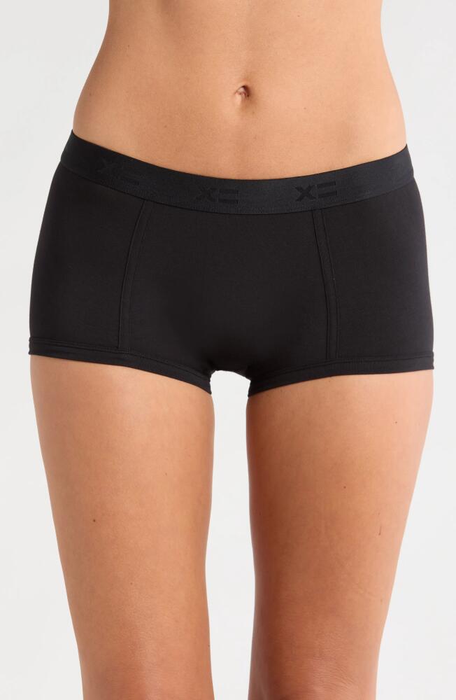 TomboyX Stretch Modal Boyshorts in Black/White Cover