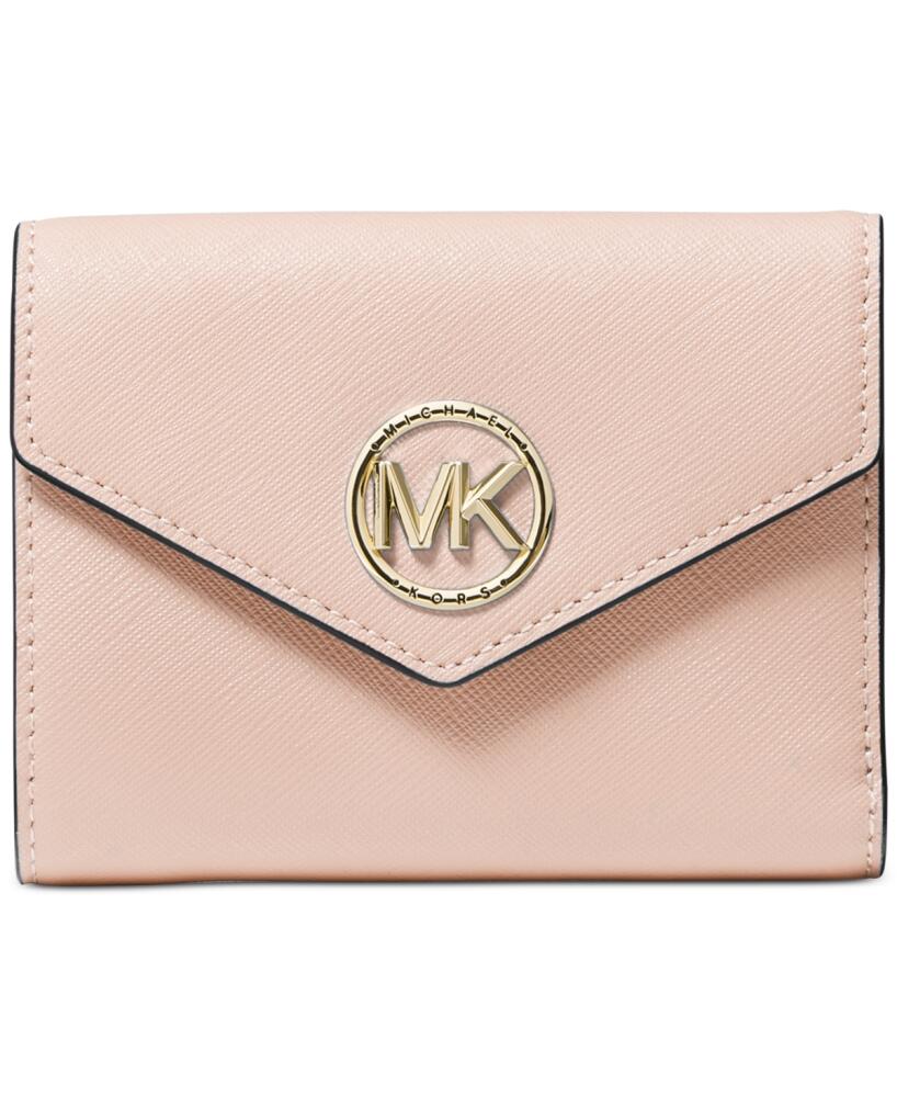 Michael Michael Kors Greenwich Leather Envelope Trifold Wallet - Soft Pink Cover