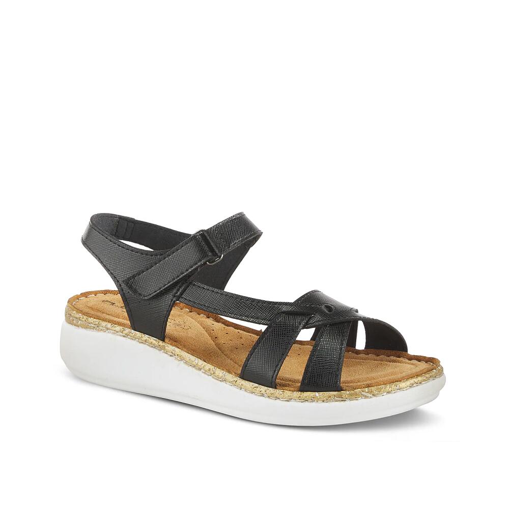 Flexus by Spring Step Chambria Wedge Sandal | Women's | Black Cover