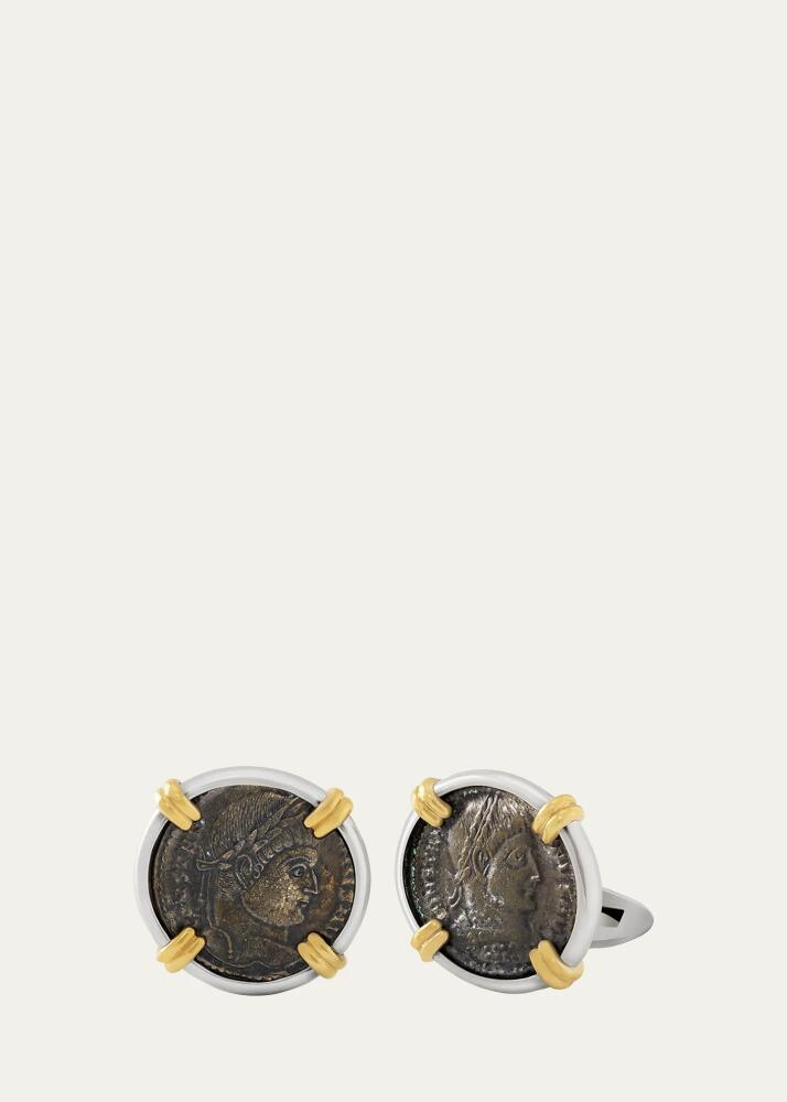 Jorge Adeler Men's 18K Two-Tone Constantine I Coin Cufflinks Cover