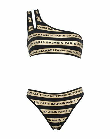 Balmain One Shoulder Bikini Woman Bikini Black Polyamide, Elastane Cover