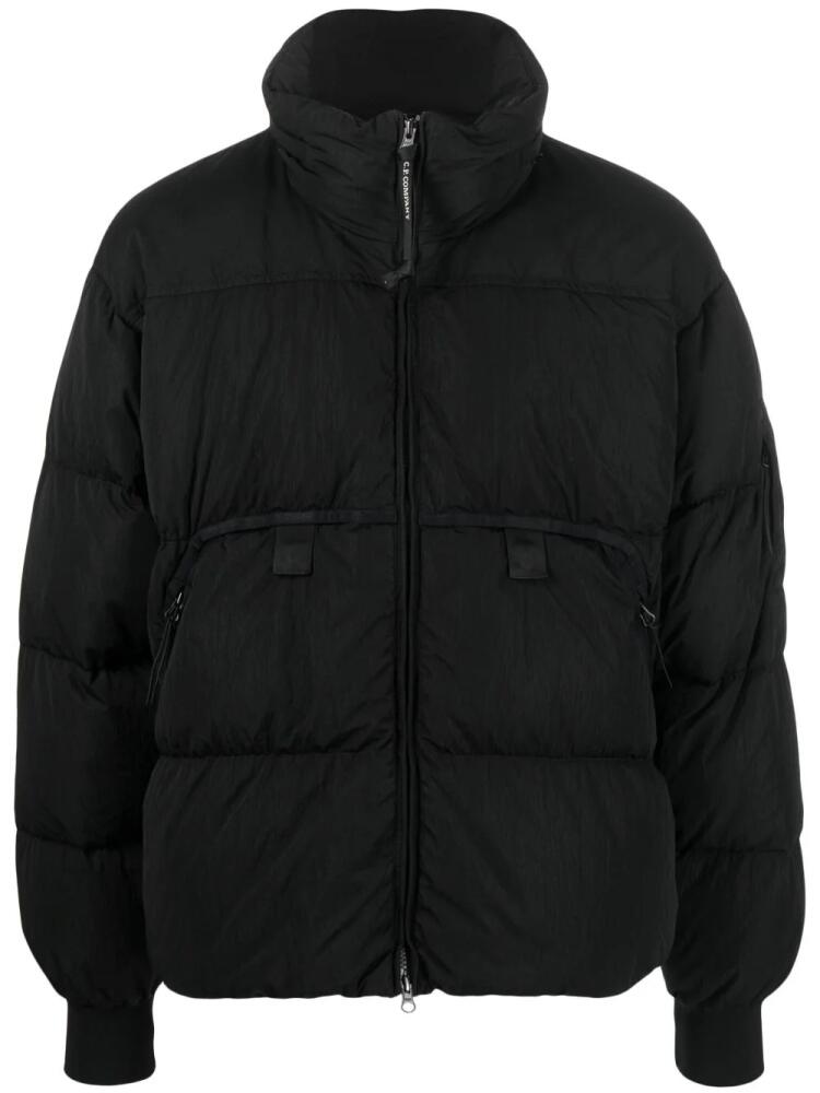 C.P. Company funnel-neck quilted jacket - Black Cover