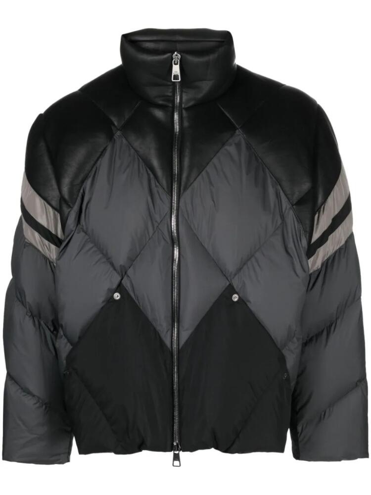 Neil Barrett panelled mock-neck padded jacket - Black Cover