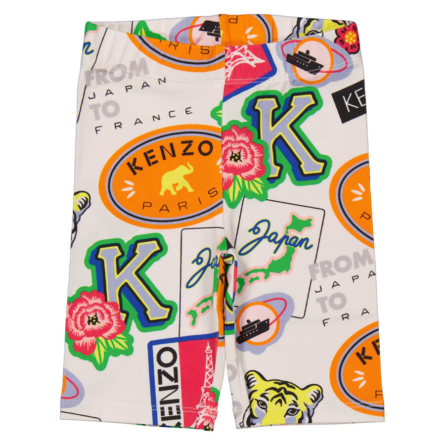 Kenzo Girls Sticker Print Cyclist Shorts Cover