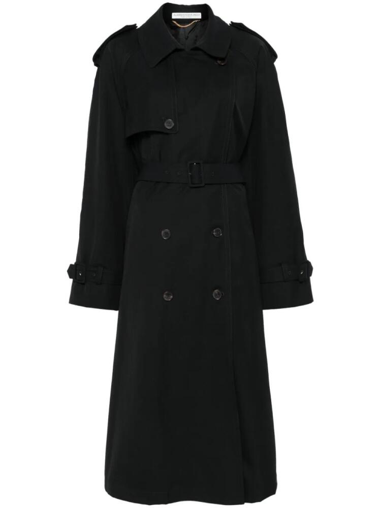 Alessandra Rich belted trench coat - Black Cover