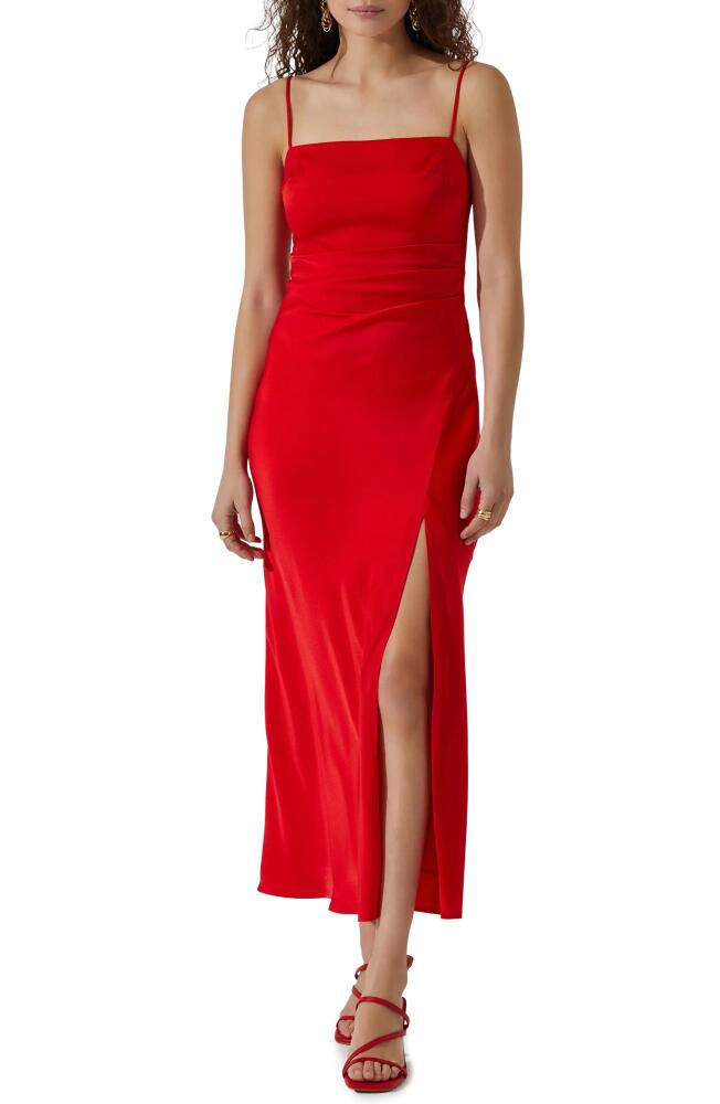 ASTR the Label Satin Slipdress in Cherry Red Cover