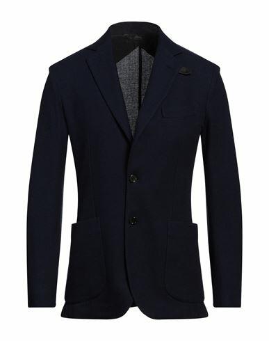 Brioni Man Blazer Midnight blue Cotton, Silk Cover