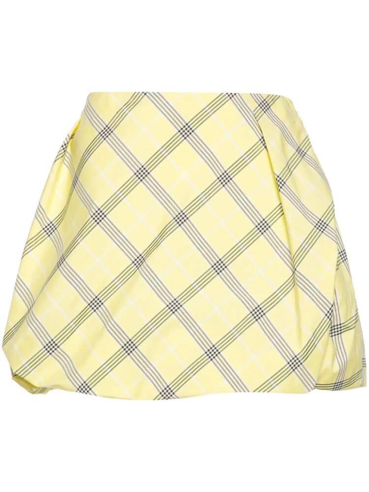 MSGM check-pattern skirt - Yellow Cover