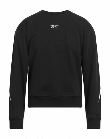 Reebok Man Sweatshirt Black Cotton, Recycled polyester, Elastane Cover