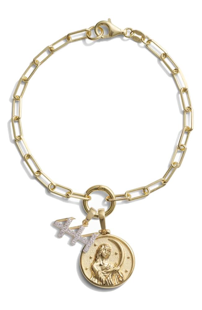 Awe Inspired Divine Intuition Charm Bracelet in 14K Gold Vermeil - 444 Cover