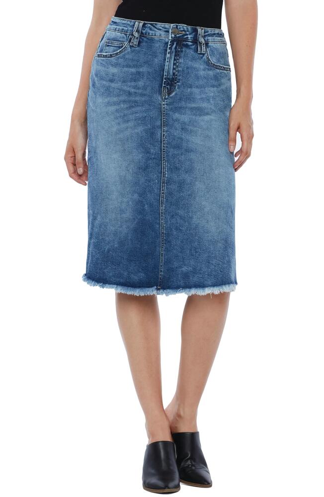 Wash Lab Denim Wash Lab Classic Denim Skirt in Perfect Blue Cover