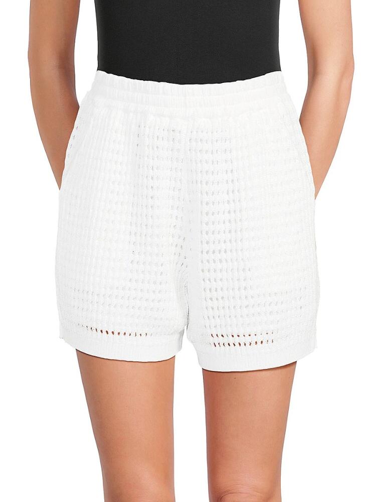 Design 365 Women's Crochet Shorts - White Cover