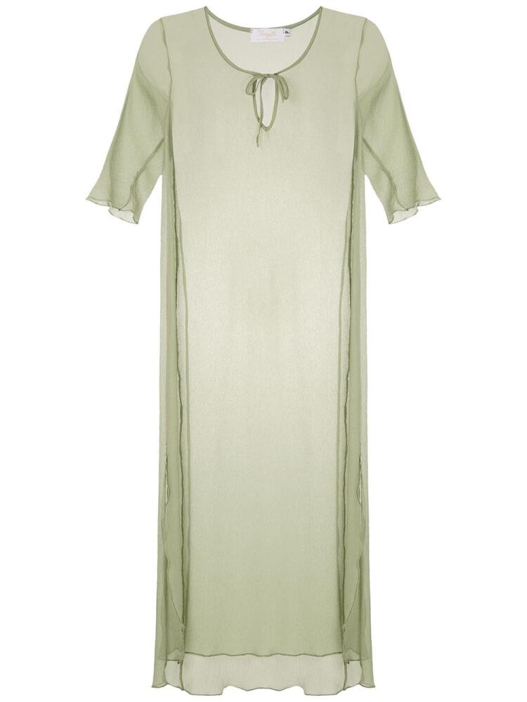 Brigitte silk beach dress - Green Cover