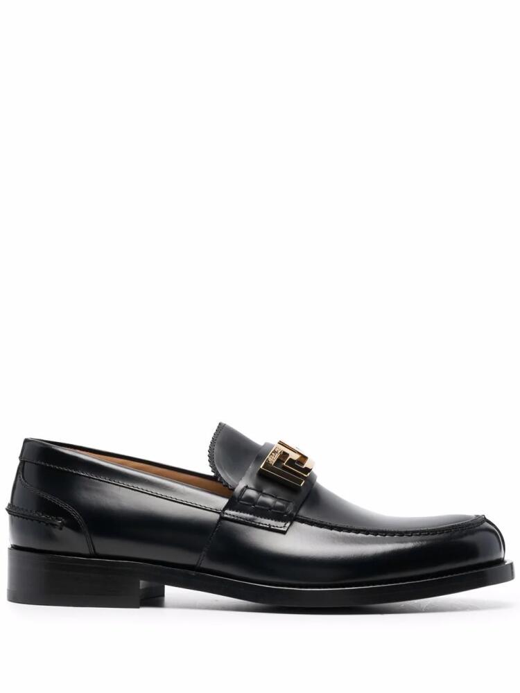 Versace Greca leather loafers - Black Cover