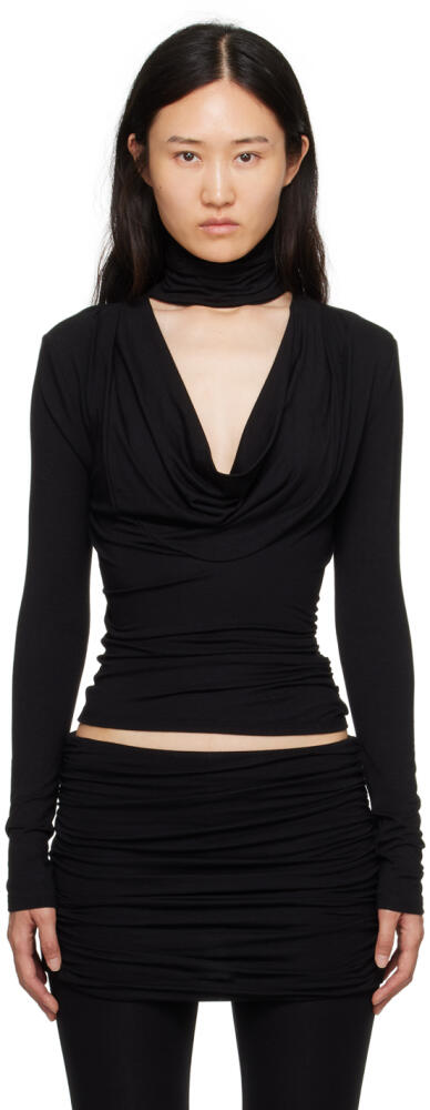 Blumarine Black Cutout Blouse Cover