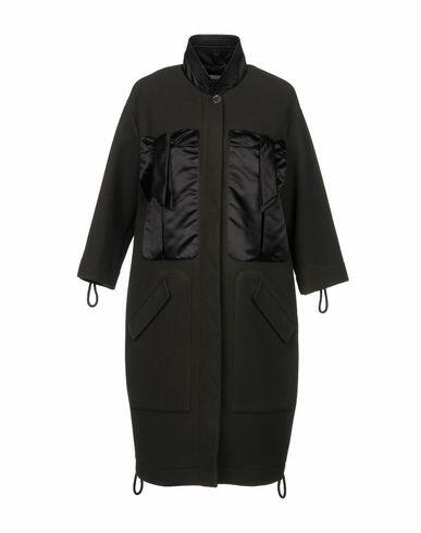 Moschino Woman Coat Dark brown Virgin Wool, Polyamide Cover