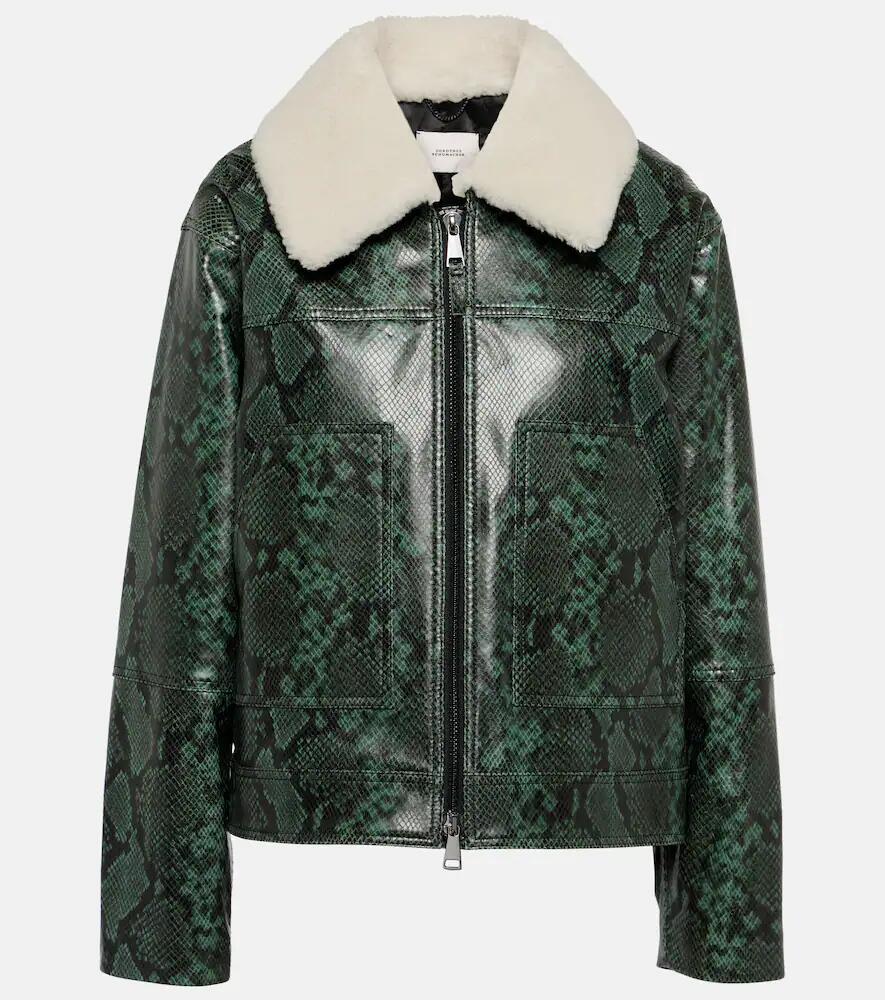 Dorothee Schumacher Urban Jungle snake-print leather jacket Cover