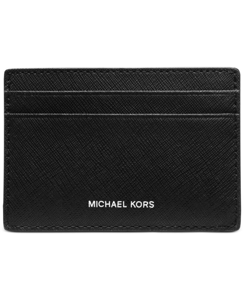 Michael Kors Men's Mason Saffiano Leather Card Case - Black Cover