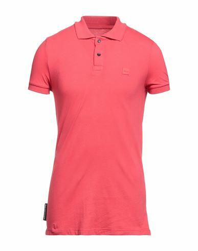 Shoe Man Polo shirt Red Cotton, Elastane Cover