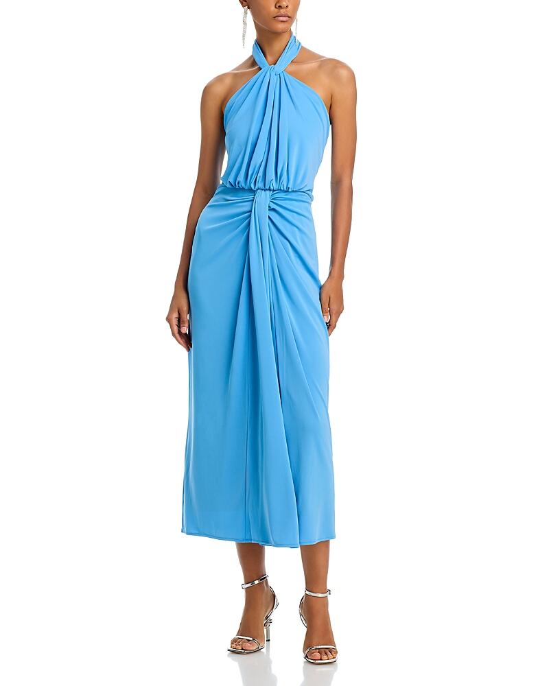 Cinq a Sept Kaily Twist Halter Midi Dress Cover