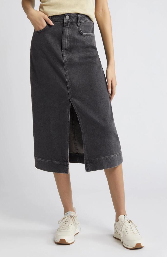 Treasure & Bond Denim Midi Skirt in Black Cover