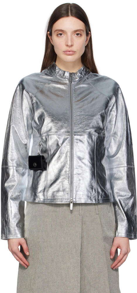 Saks Potts Silver Daria Leather Jacket Cover