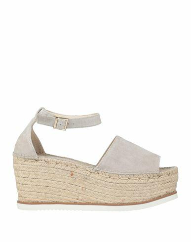 Espadrilles Woman Espadrilles Light grey Soft Leather Cover