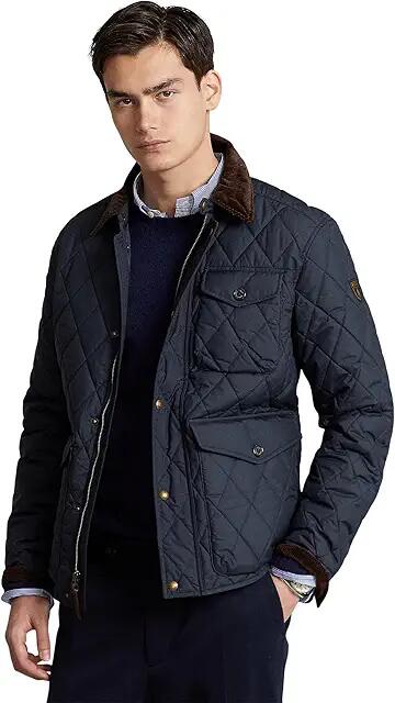 Polo Ralph Lauren Water-Repellent Quilted Jacket (College Navy 2) Men's Clothing Cover