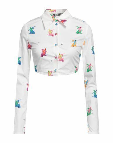 Gcds Woman Shirt White Cotton, Elastane Cover