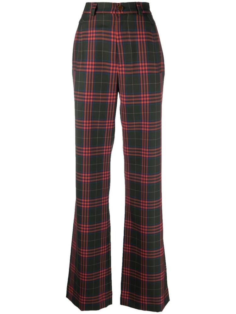 Vivienne Westwood tartan-pattern high-waist trousers - Green Cover