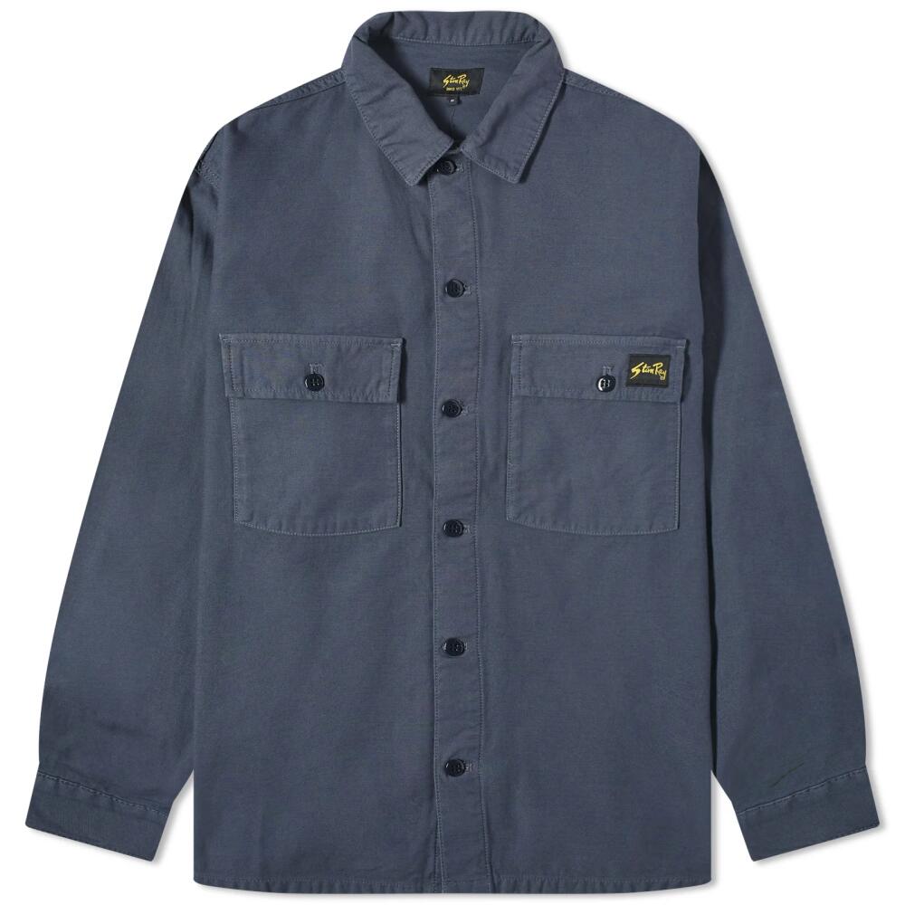 Stan Ray Men's CPO Overshirt in Navy Sateen Cover