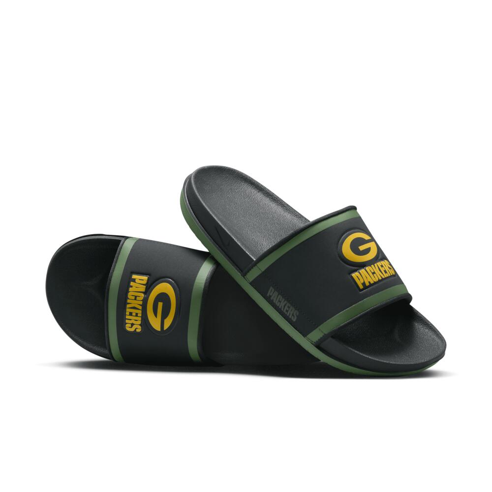 Nike Men's Offcourt (NFL Green Bay Packers) Slides in Grey Cover