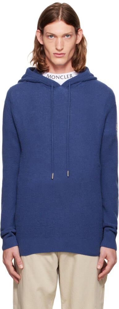 Moncler Blue Ribbed Hoodie Cover