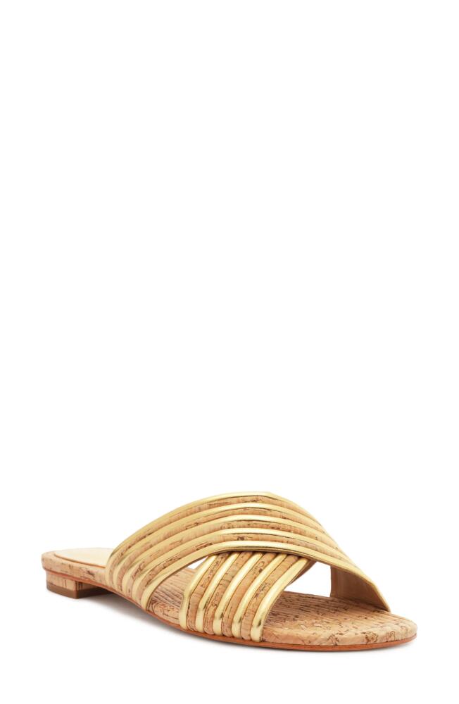 Schutz Latifah Sandal in Ouro Claro/Natural Cover