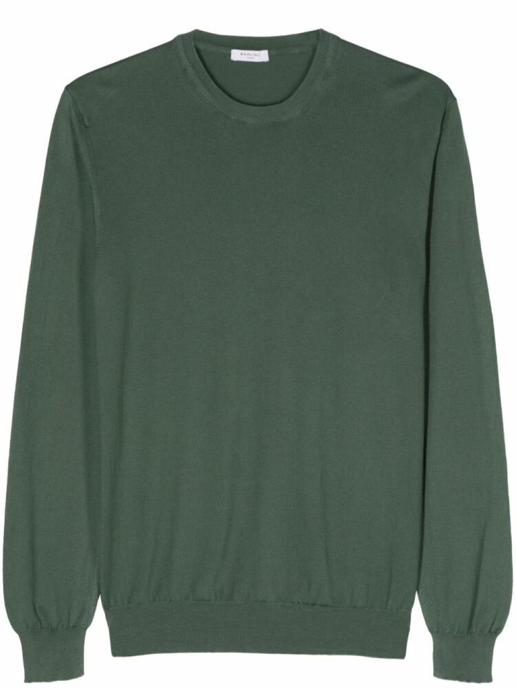 Boglioli crew-neck cotton jumper - Green Cover