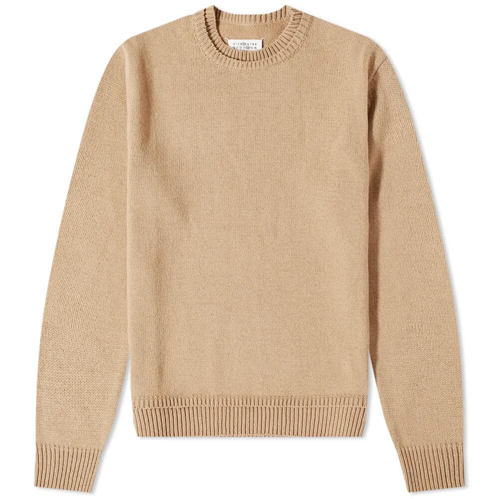 Maison Margiela Men's Insert Crew Knit in Beige Cover