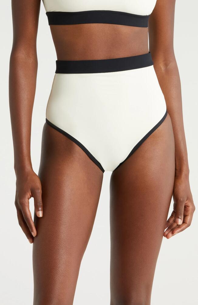 BONDI BORN Jayde High Waist Bikini Bottoms in Pearl Cover