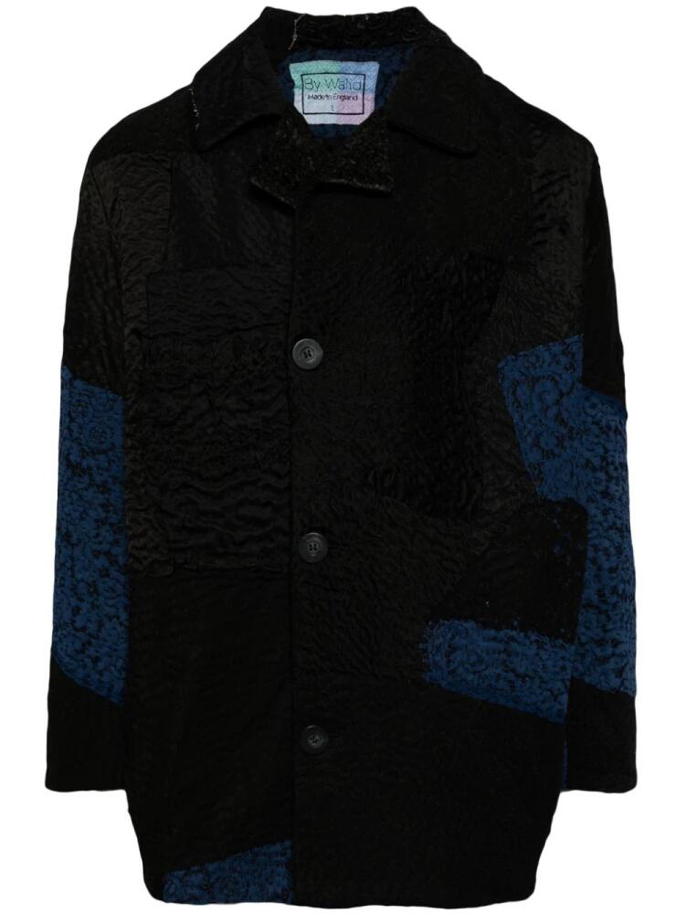 By Walid patchwork single-breasted coat - Black Cover