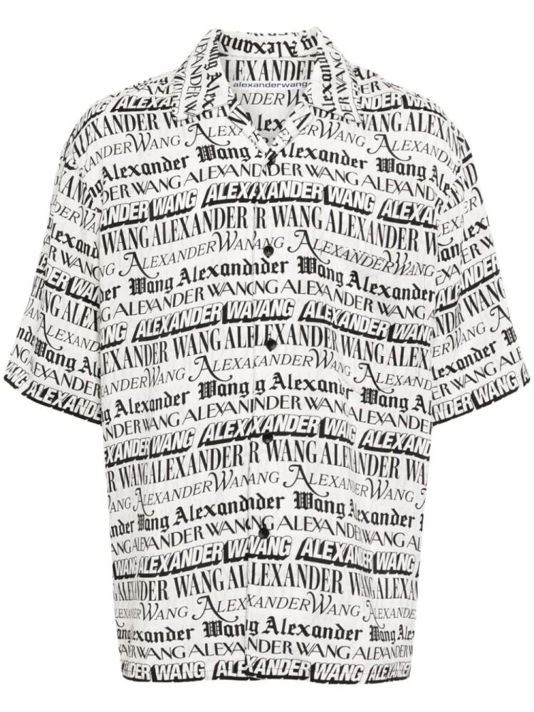 Alexander Wang Newspaper-print camp-collar shirt - White Cover