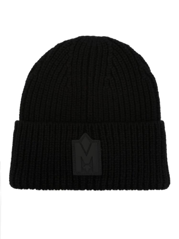 Mackage logo-patch ribbed beanie - Black Cover