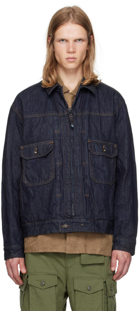 Engineered Garments Blue Flap Pocket Denim Jacket Cover