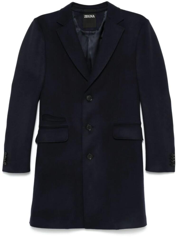 Zegna single-breasted coat - Blue Cover