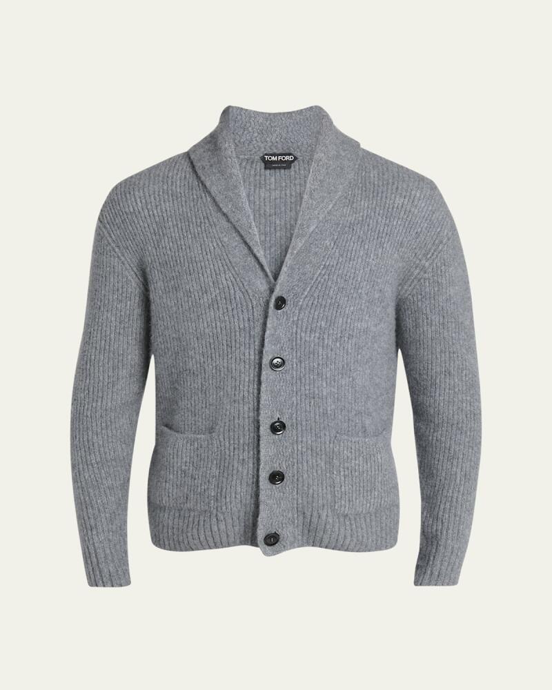 TOM FORD Men's Brushed Cashmere Shawl Cardigan Cover