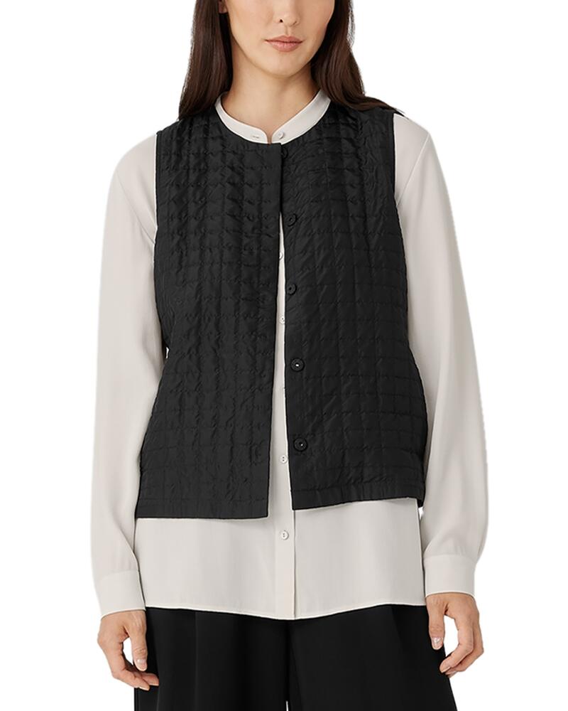 Eileen Fisher Silk Quilted Vest Cover