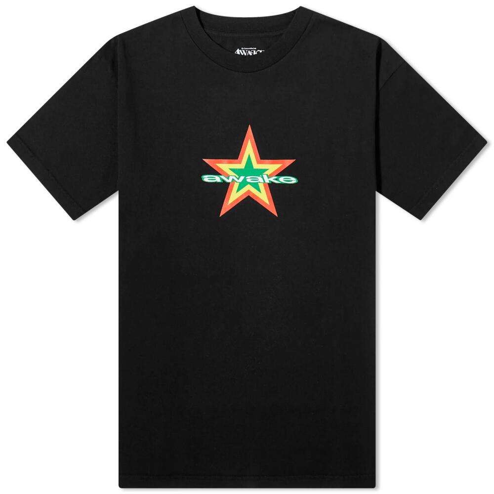 Awake NY Men's Star Logo T-Shirt in Black Cover