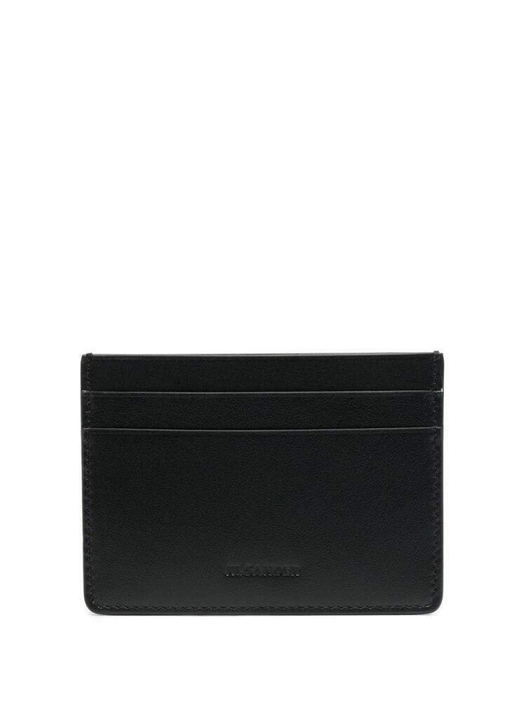 Jil Sander debossed-logo cardholder - Black Cover