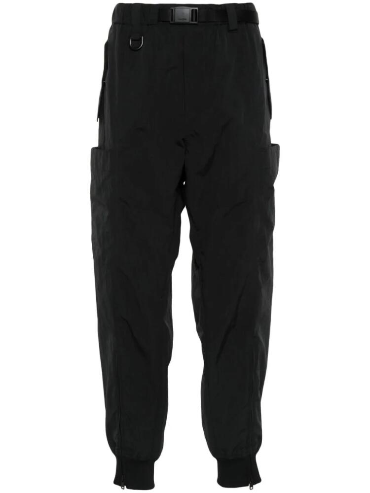 Y-3 crinkled track pants - Black Cover