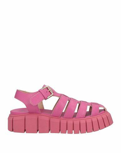 Pollini Woman Sandals Fuchsia Leather Cover